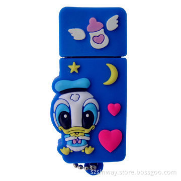 Rubber Cartoon USB Flash Drive, 2GB to 64GB Capacity Range